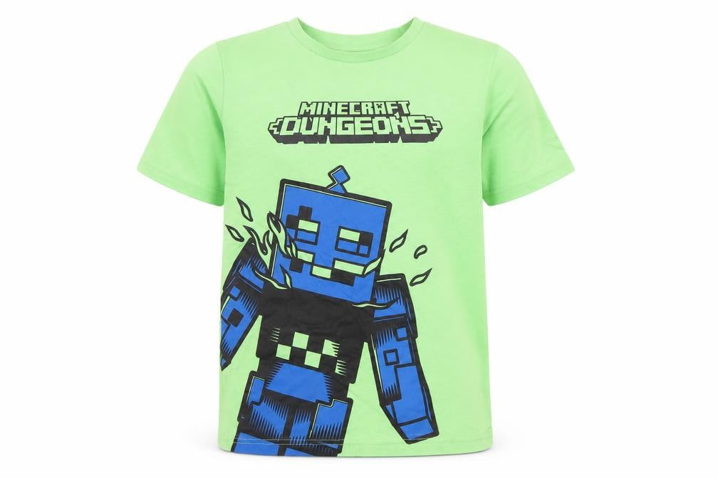 Minecraft Boys Green Graphic T-Shirt, 9-10 Years, Casual Wear