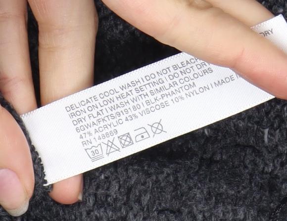 Fat Face Women’s Grey Cable-Knit Open Front Cardigan