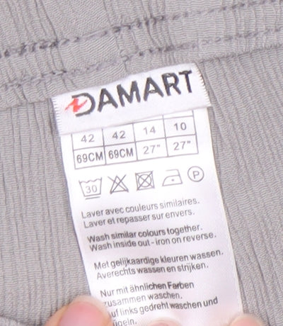 Damart Women's Grey Elastic Waist Trousers Size 14