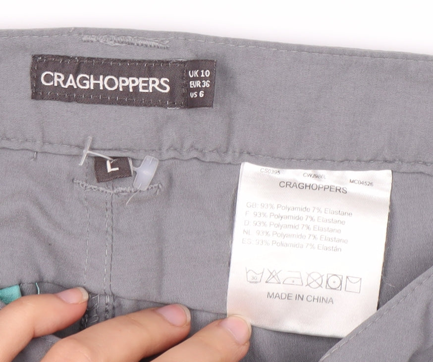 Craghoppers Women's Grey Trousers UK 10 Button Zip