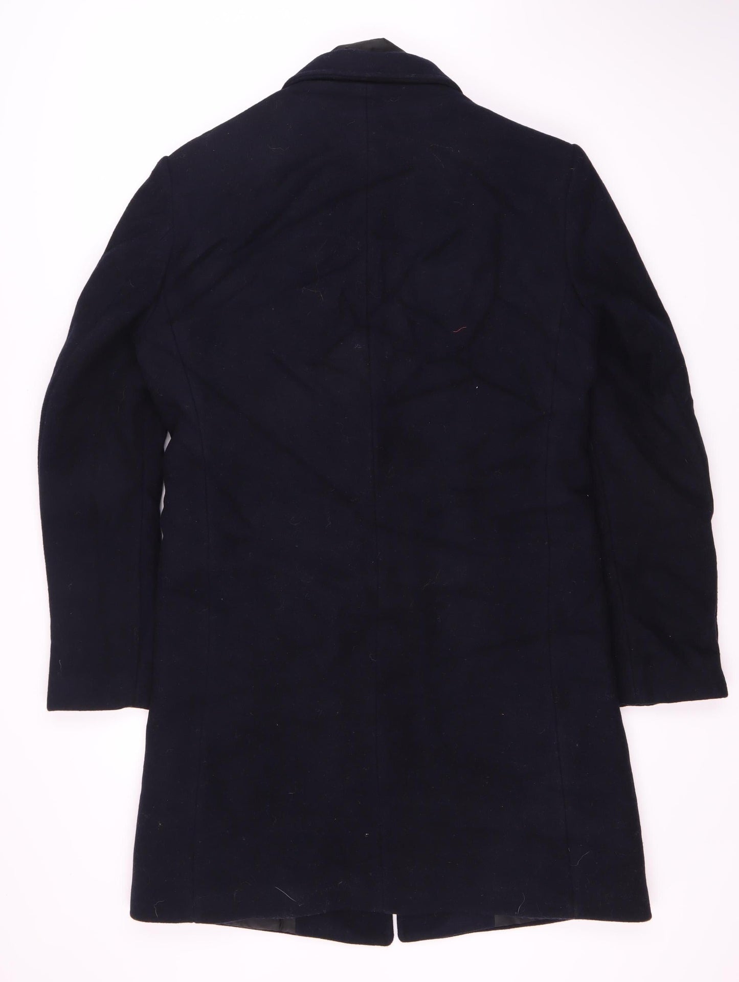 Superdry Men's Black Overcoat, Mid-Length, Size S