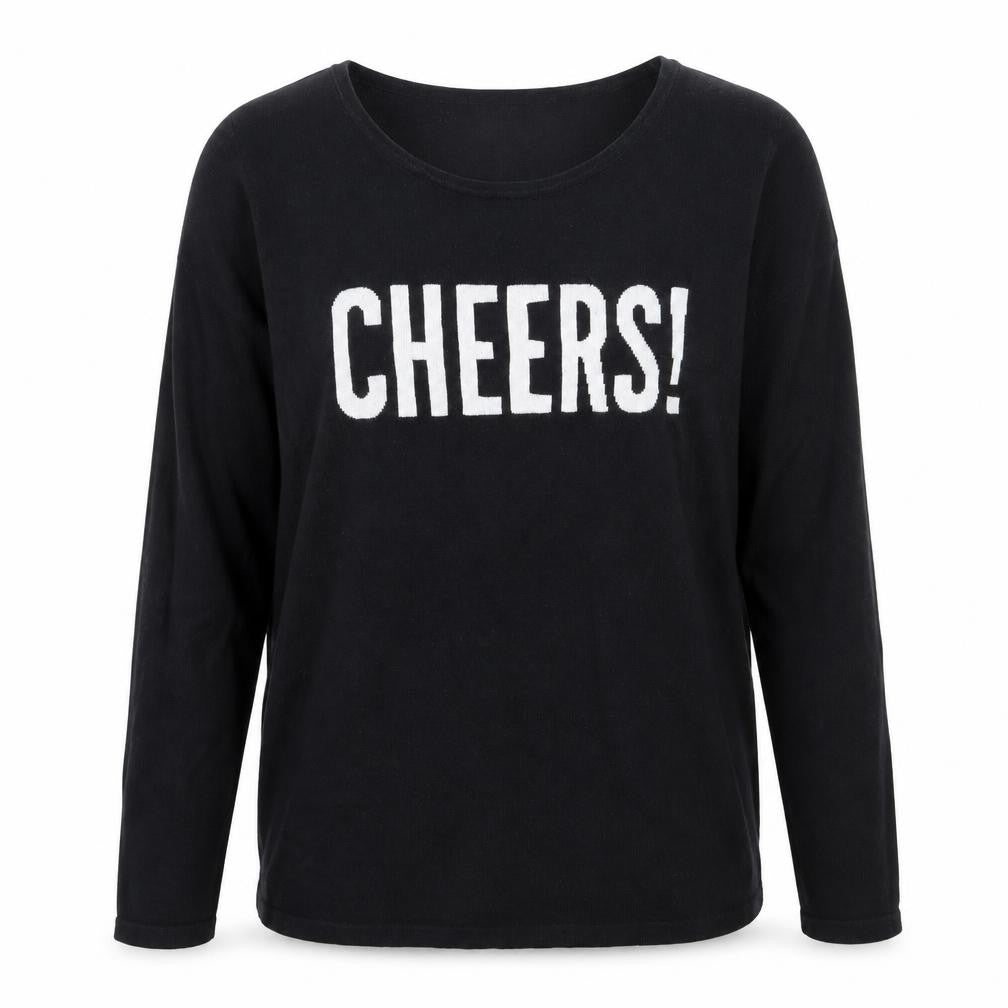 Gap Women's Black M Pullover Jumper - Cheers Graphic
