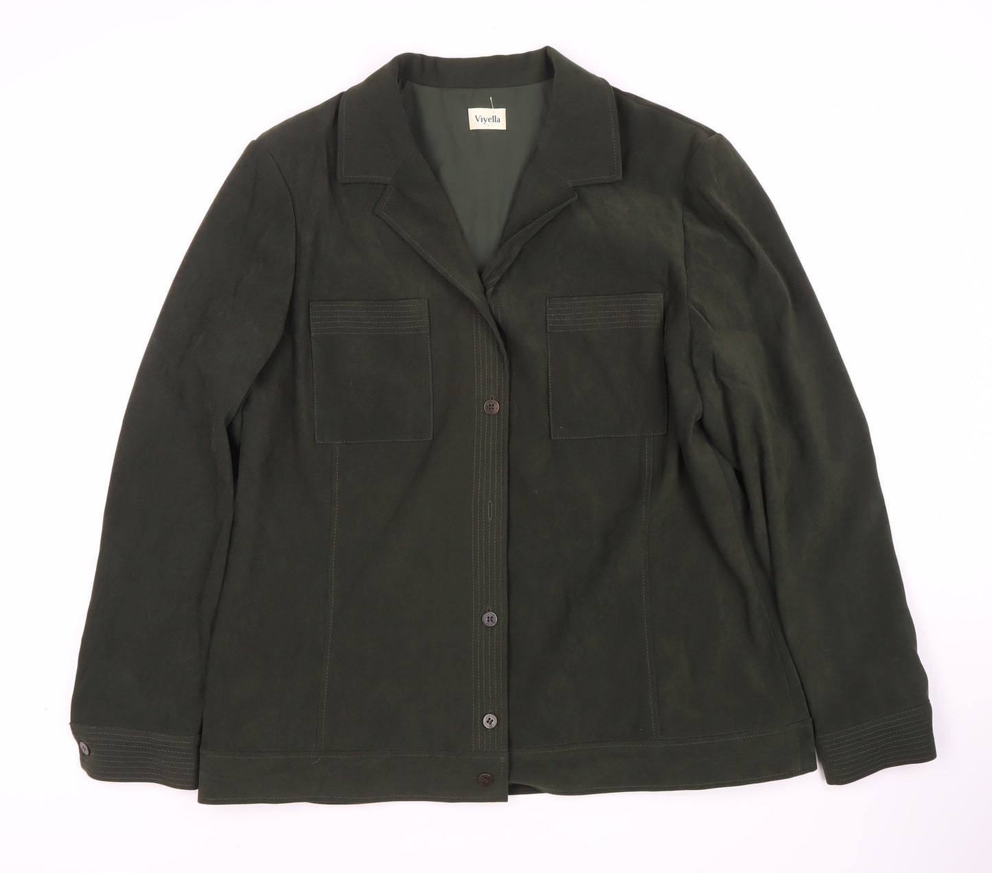 Viyella Women's Green Cotton Jacket Size 16