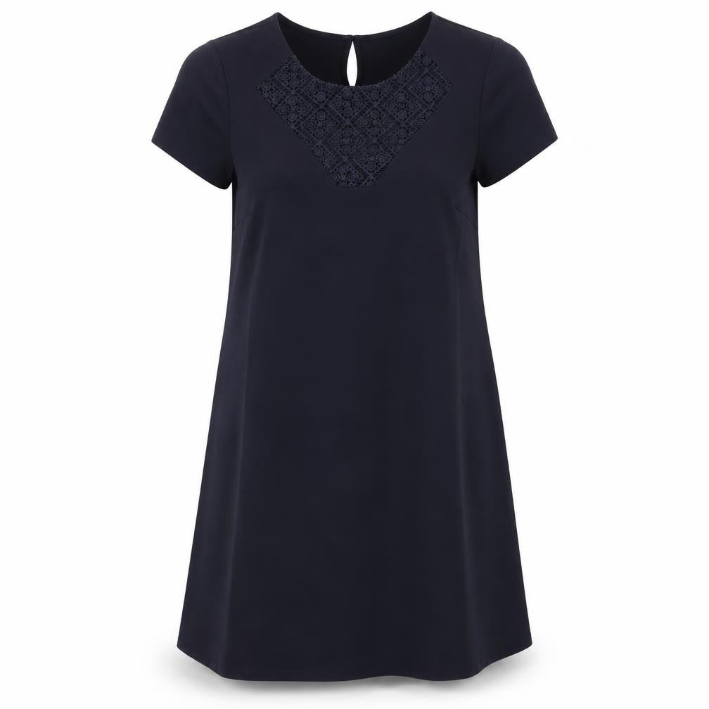 BHS Women's Black A-Line Dress Size 12 Short Sleeve