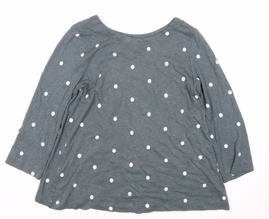 Fat Face Women Green Polka Dot Long Sleeve Tunic