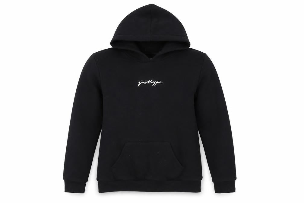 Just Hype Women's Black Pullover Hoodie - Size 10