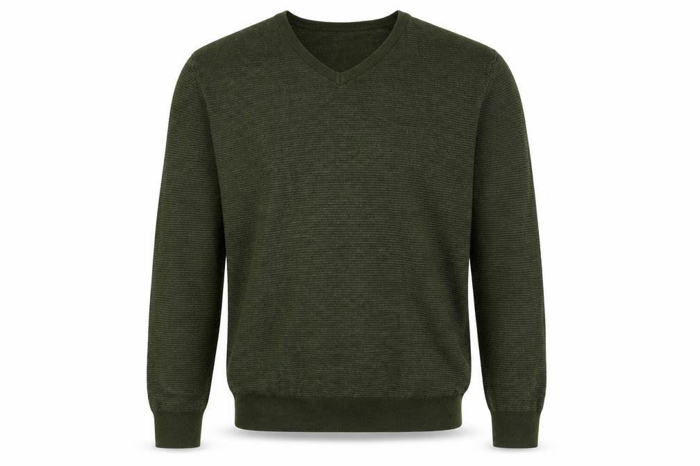 Marks and Spencer Green V-Neck Jumper Men L