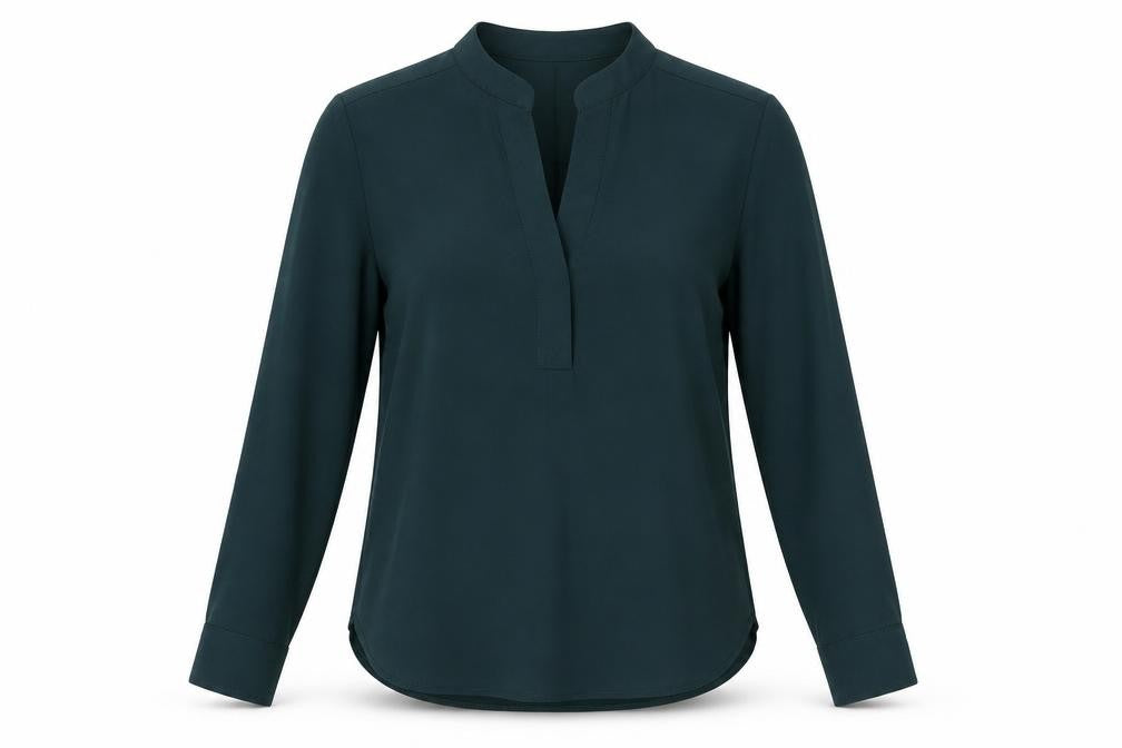 H&M Women's Green Size 4 Collared Blouse