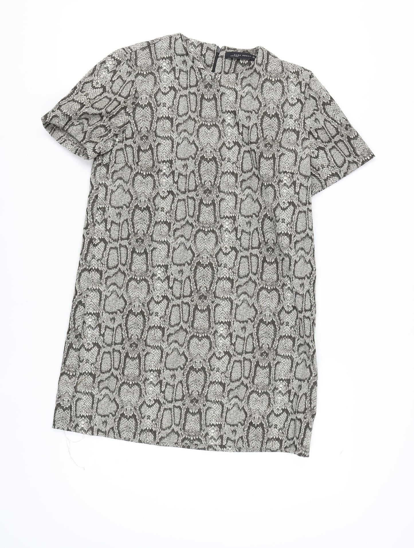 Zara Women Multicoloured Animal Print Shift Dress