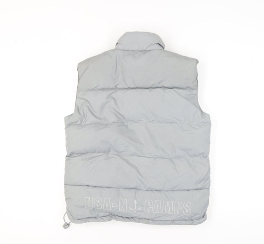 Camps Boys Grey Puffer Jacket Size 14Y Nautical Theme