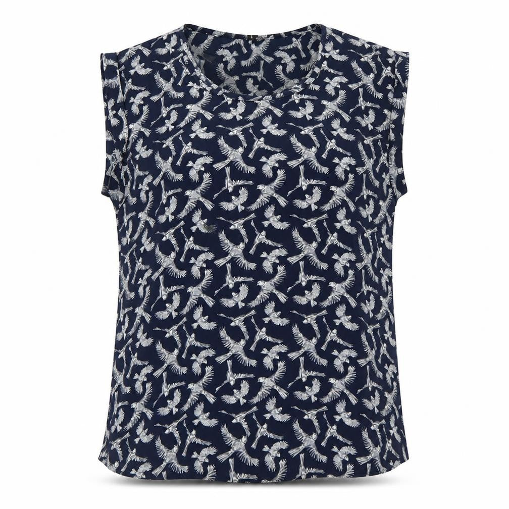 Izabel London Women's Blue Bird Blouse Size 16