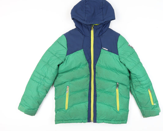 Wedze Boys Green Puffer Jacket - 10 Years