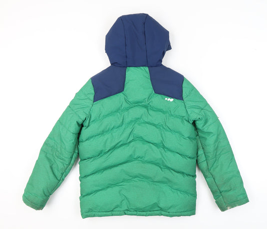 Wedze Boys Green Puffer Jacket - 10 Years