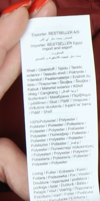 Jack & Jones Men's XL Red Puffer Jacket - Hooded Casual