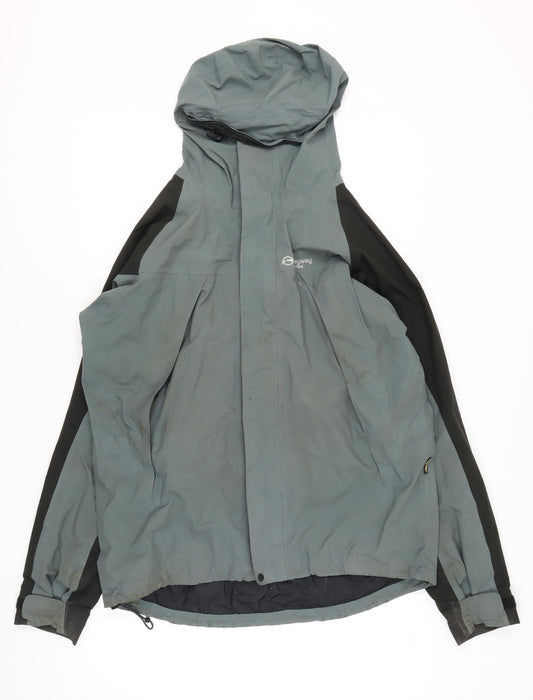 Sprayway Men’s Large Grey Hooded Rain Jacket