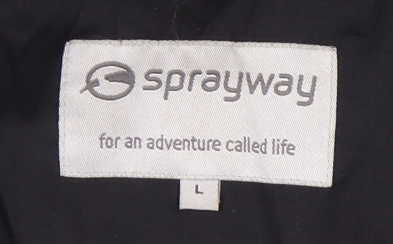 Sprayway Men’s Large Grey Hooded Rain Jacket