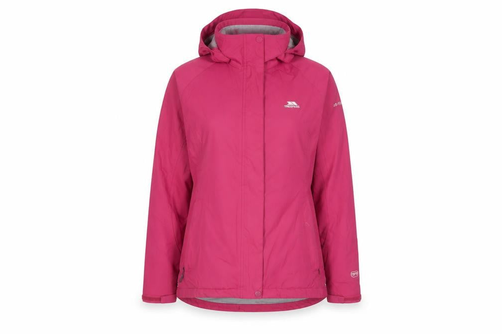 Womens UK Size L Regular Trespass Pink Polyester Jacket
