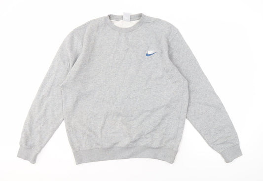 Nike Men's Grey Pullover Sweatshirt Medium