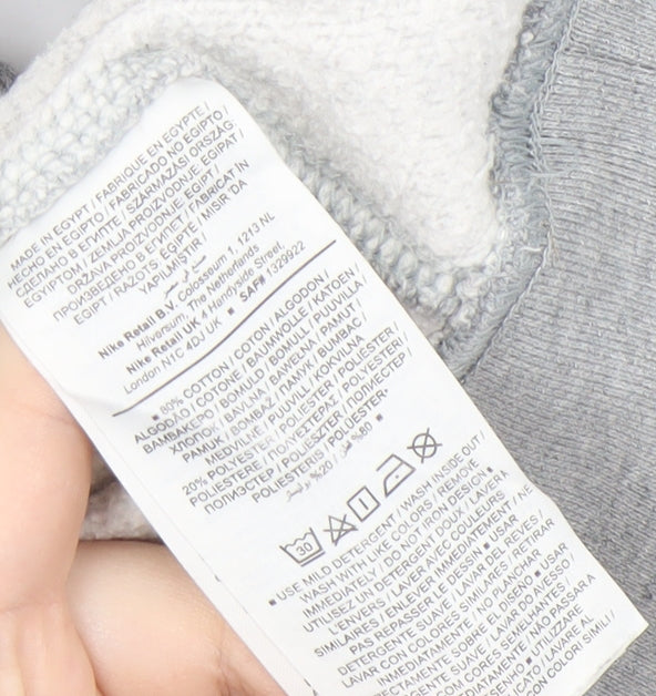 Nike Men's Grey Pullover Sweatshirt Medium