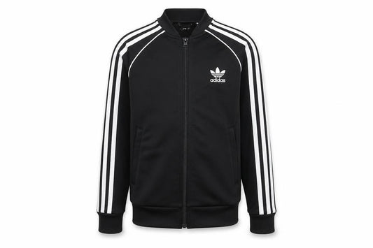 Adidas Boys Black Track Jacket 9-10 Years Full Zip Sports