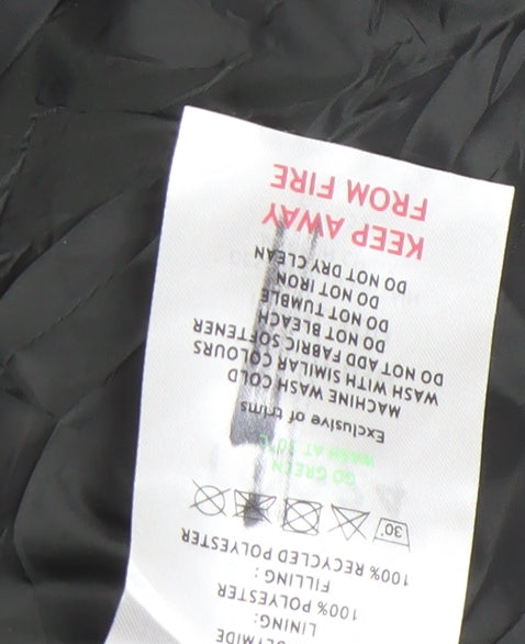 TOG24 Men's Black Puffer Jacket M Hooded