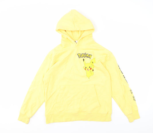 Zara Boys Yellow Pokémon Pikachu Pullover Hoodie, 11-12 Years