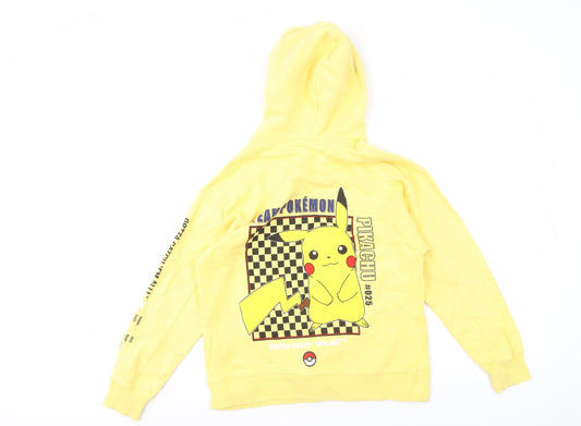 Zara Boys Yellow Pokémon Pikachu Pullover Hoodie, 11-12 Years