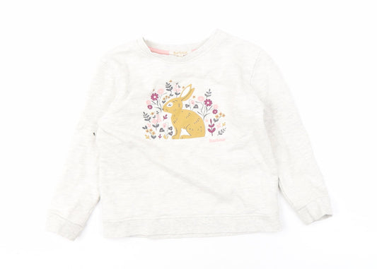 Barbour Girls White Bunny Graphic Sweatshirt S