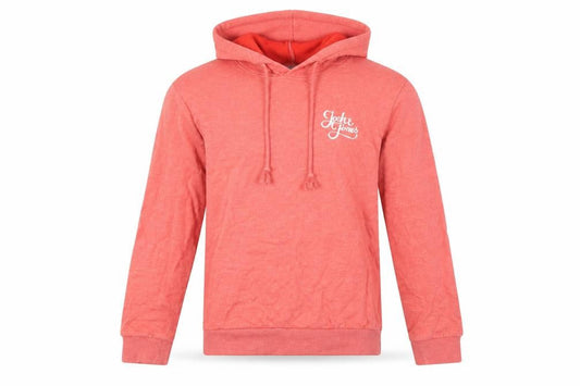 Mens UK S Regular JACK & JONES Red Pullover Hoodie