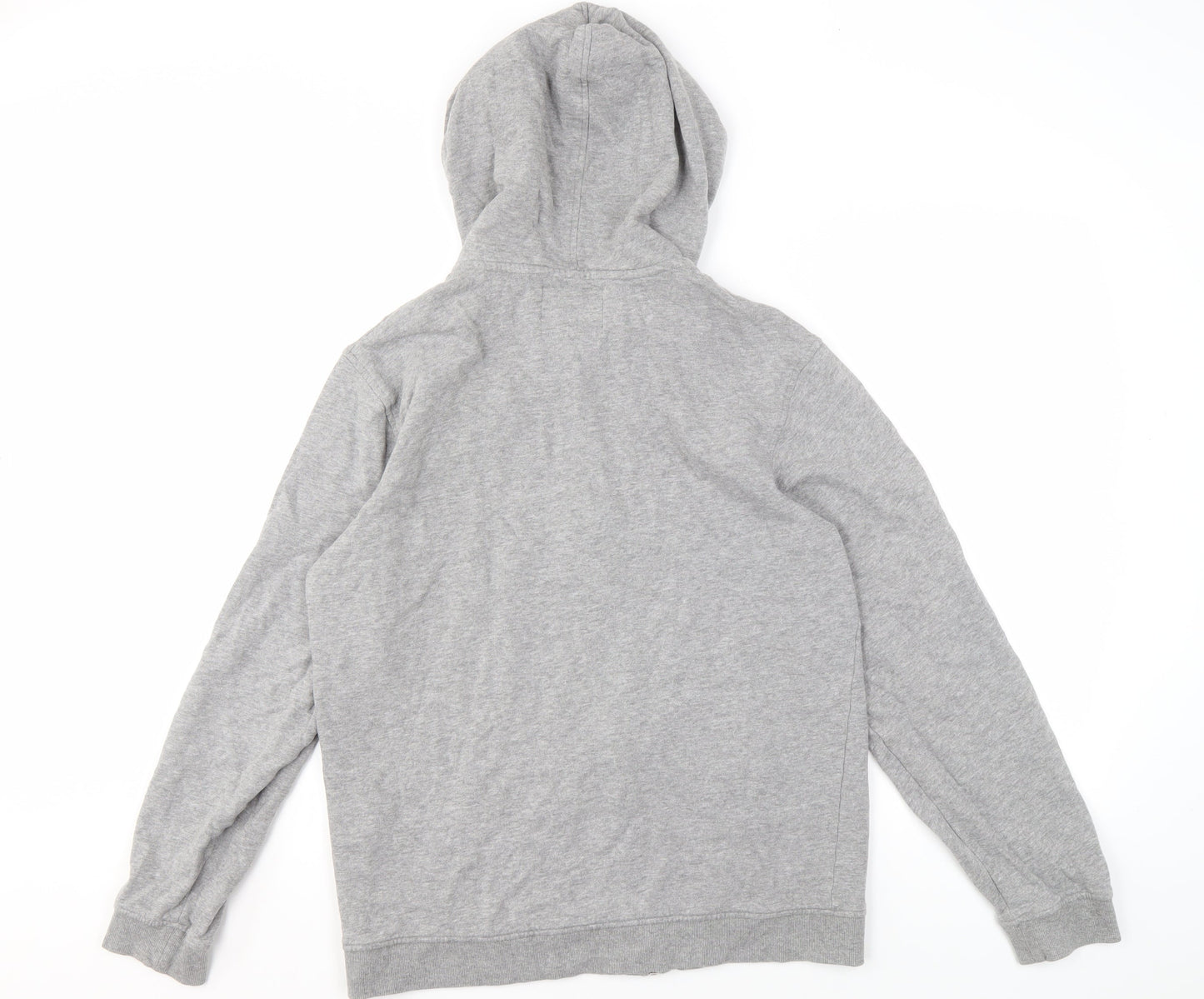 Jack & Jones Men's Grey Full Zip Hoodie, L, Regular Fit