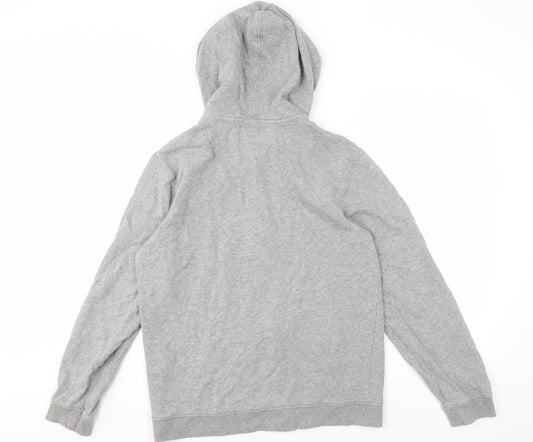Jack & Jones Men's Grey Full Zip Hoodie, L, Regular Fit