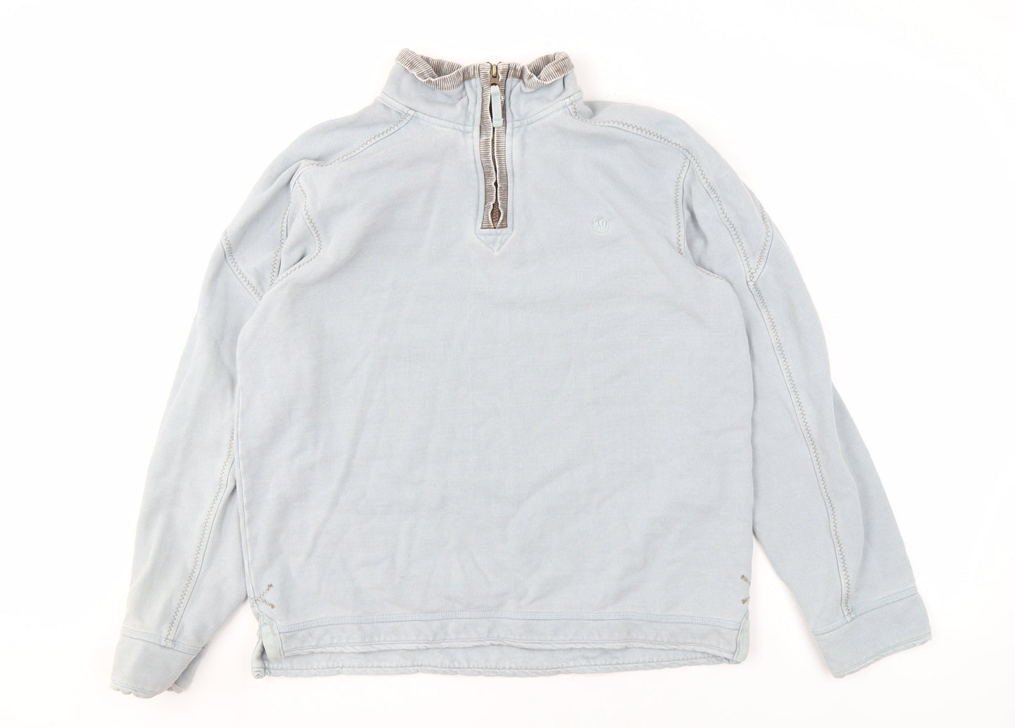 Fat Face Men's Blue Full Zip Sweatshirt, Size S