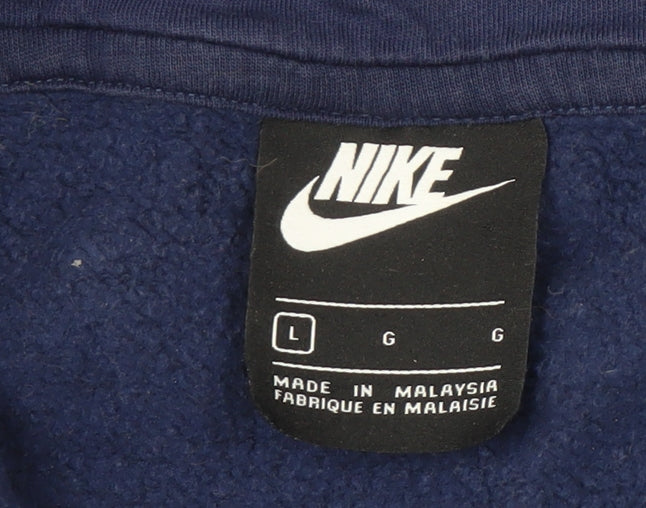 Nike Men's Blue Full Zip Hoodie L Size