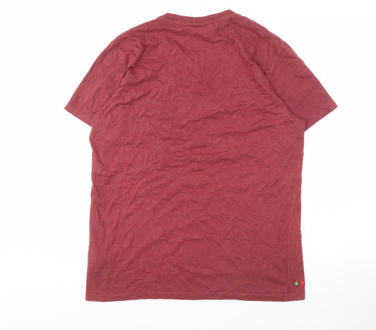 Kickers Men's Red Graphic Print T-Shirt, Size L