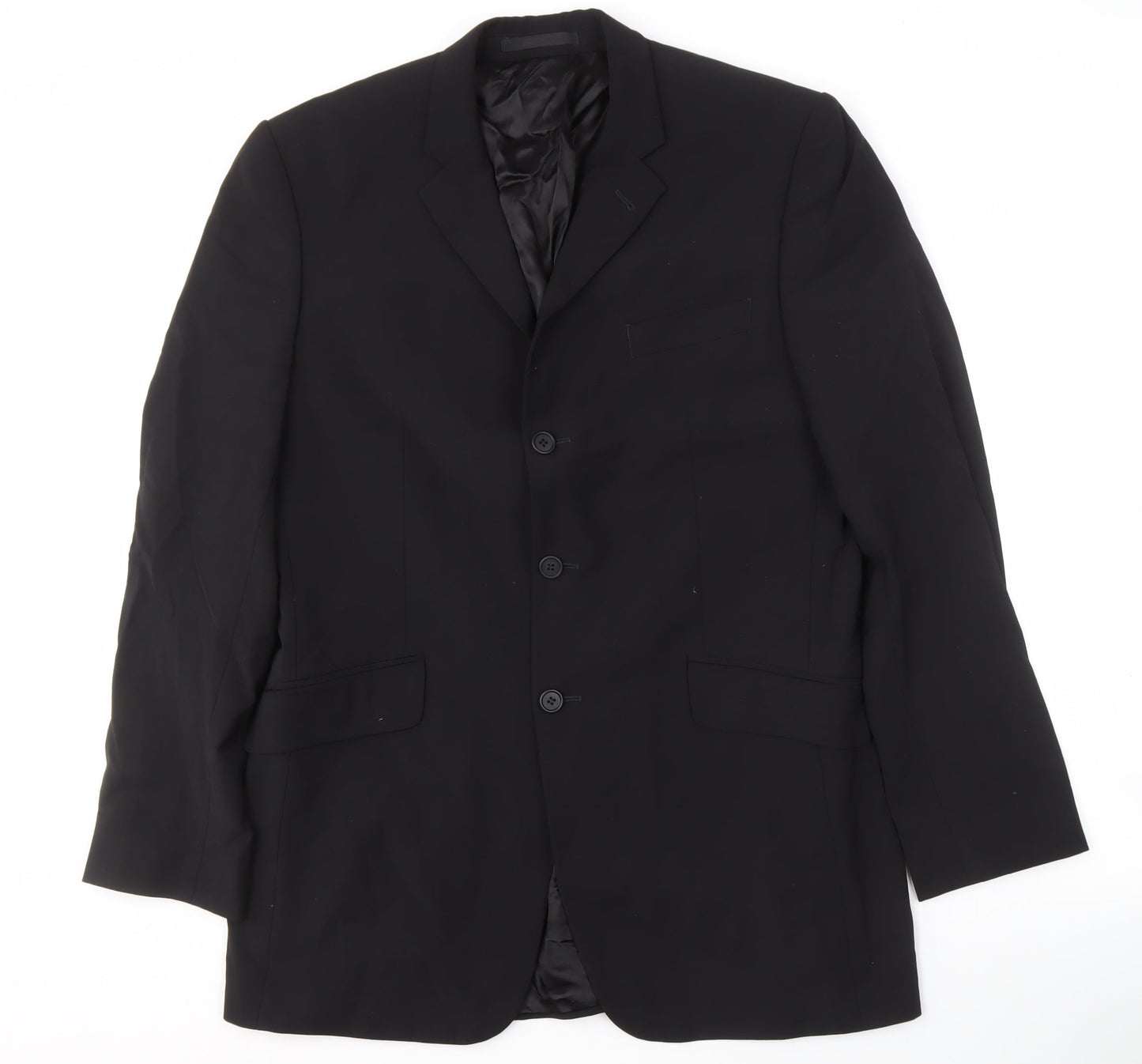 Jasper Conran Men's Black Wool Blazer, Size 42 Long