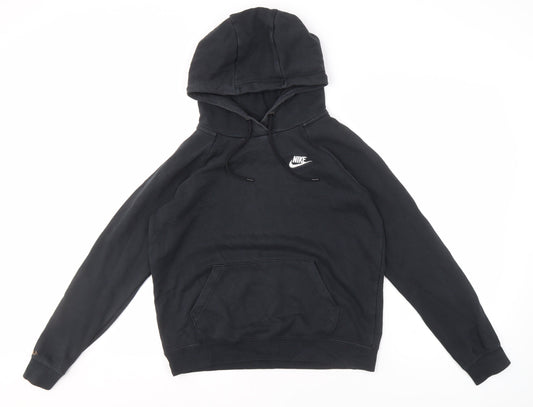 Nike Men's Black Pullover Hoodie, Size S, Logo Accent
