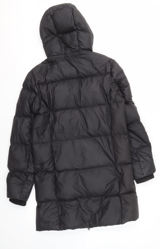 Jack Wills Women's Black Puffer Coat Size 8