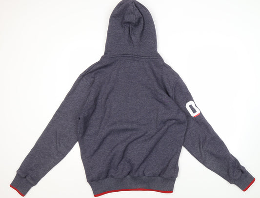 Superdry Men's Blue Pullover Hoodie M Vintage