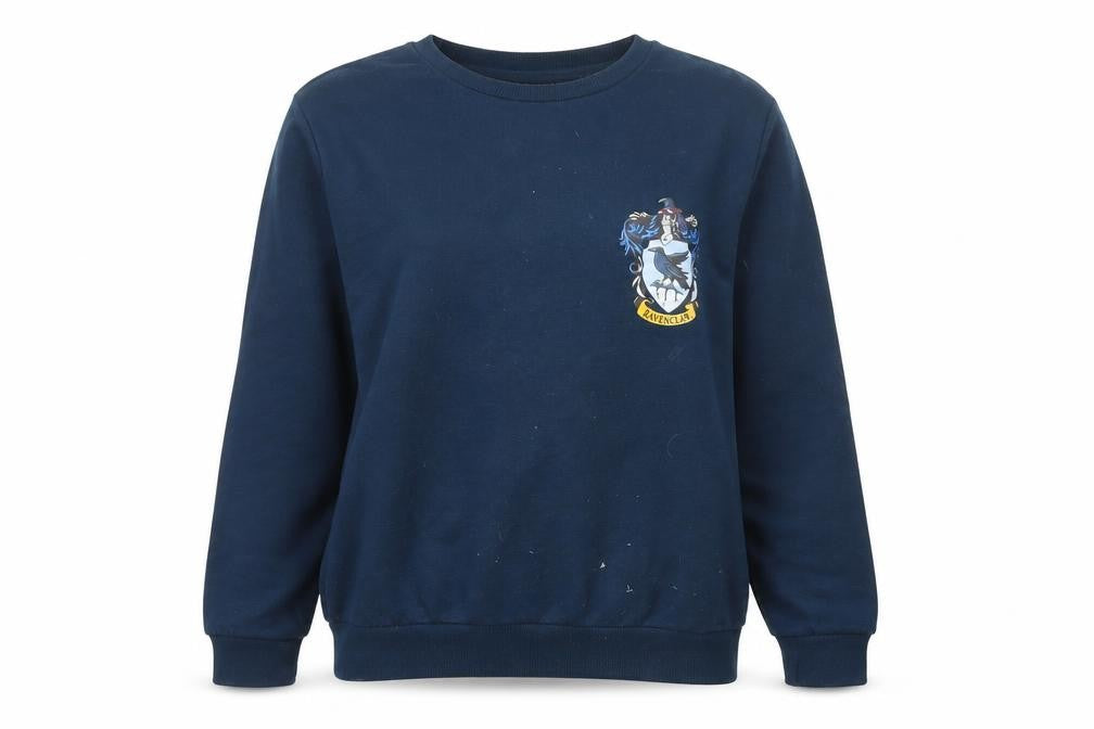 Womens UK S Regular Harry Potter Blue Pullover Sweatshirt