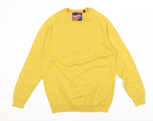 Superdry Men's Yellow L Pullover Jumper Casual