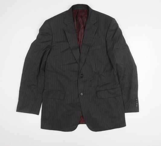 Brook Taverner Men's Grey Striped Suit Jacket 40R