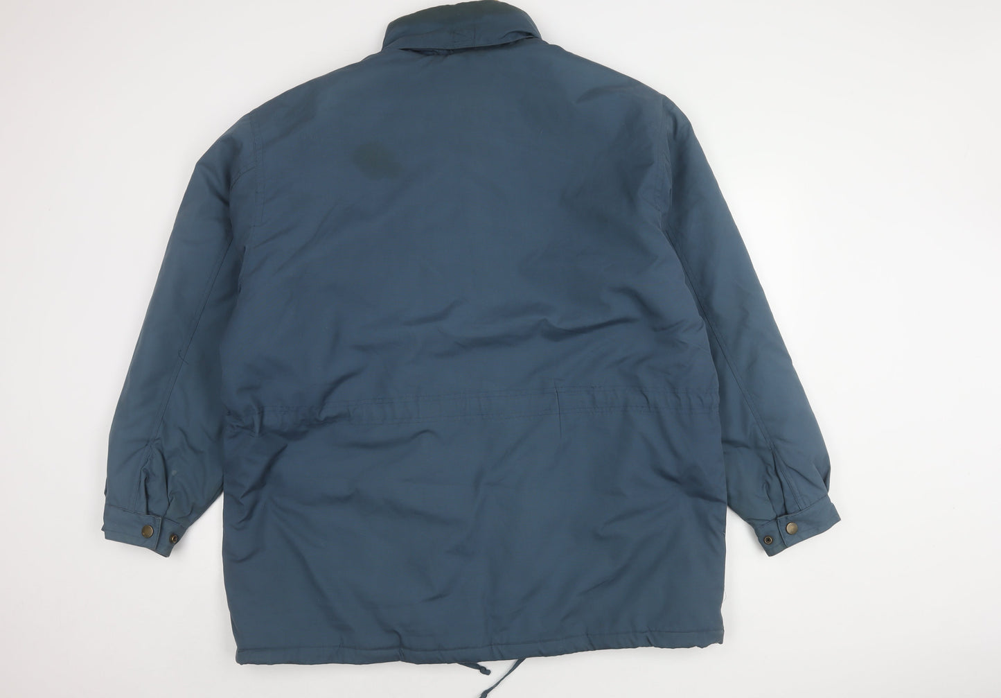 BHS Men's Blue Parka Jacket XL Stand-Up Collar Casual 44"-46"