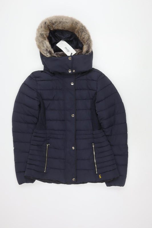Joules Women's Blue Puffer Jacket Size 10