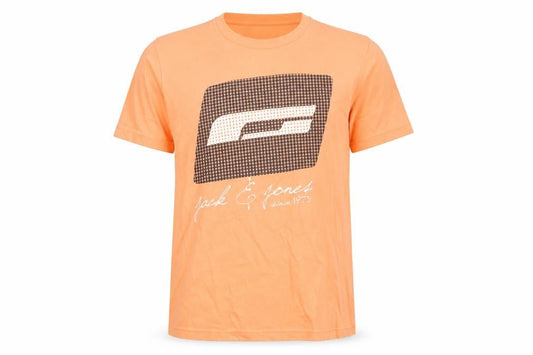 Mens UK Size M JACK & JONES Orange  Cotton Blend T-Shirt