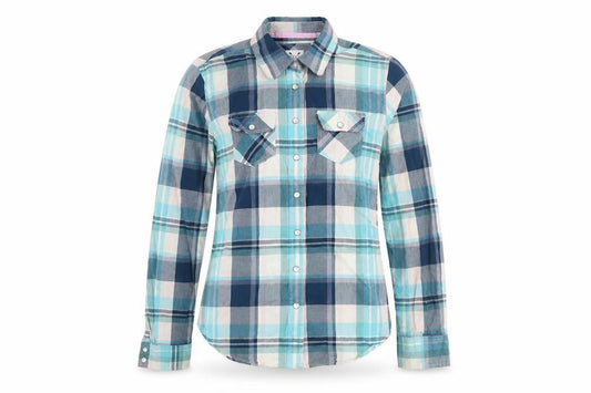 Womens UK Size 10 Crew Clothing Co. Blue Cotton Button-Up
