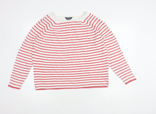 Joules Women's Multicoloured Striped Cotton Jumper