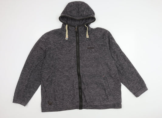 Regatta Men's 2XL Grey Hooded Fleece Jacket