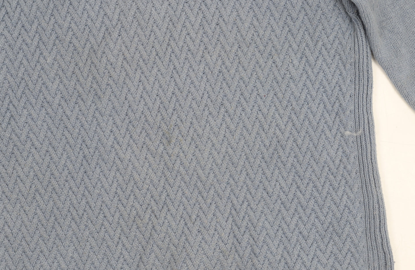 Crew Clothing Women's Blue/Grey Roll Neck Jumper Size 10