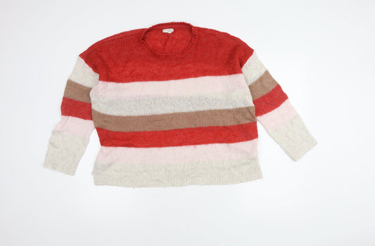 Fat Face Women's Multicoloured Striped Pullover Jumper