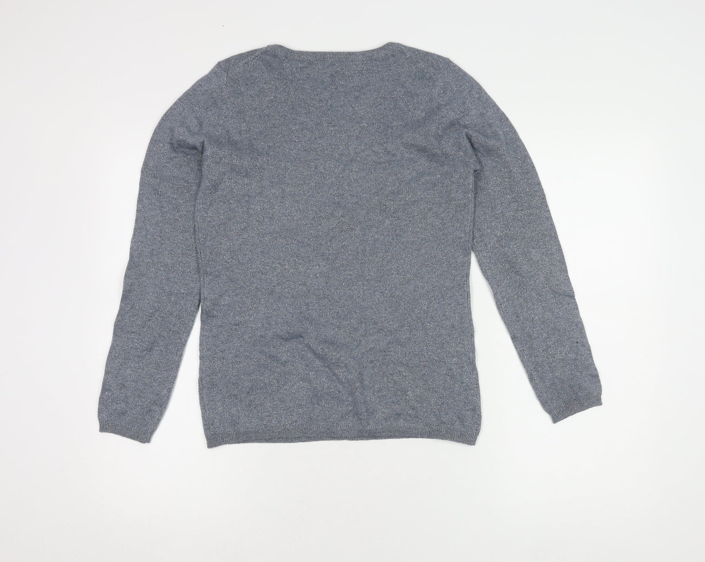 Jaeger Women's Grey Sequin Pullover Jumper, Size S